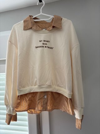 Sudadera con cuello de camisa