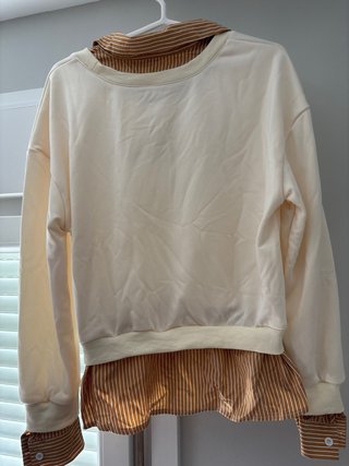 Sudadera con cuello de camisa