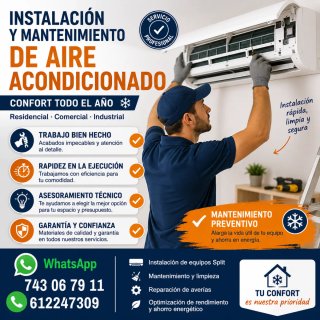 Instalación y mantenimiento de aire acondicionado