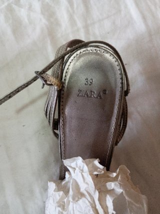 Sandalias Plata Talla 39