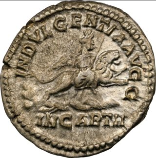 ROMA: Caracalla 198-217 Denarius AR "Cartagine"