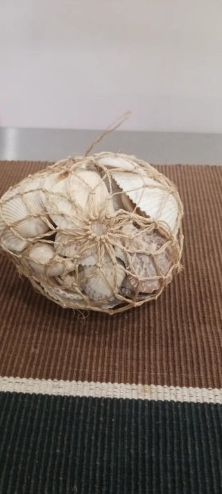 Sacchetto conchiglie esotiche e stella marina