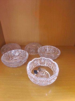 Set 3 Joyeros/Cuencos Cristal Bohemia