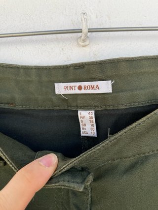 Pantalón Vaquero Verde Oliva Punt Roma
