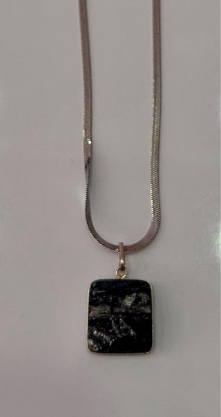 Colgante Turmalina Baño Plata