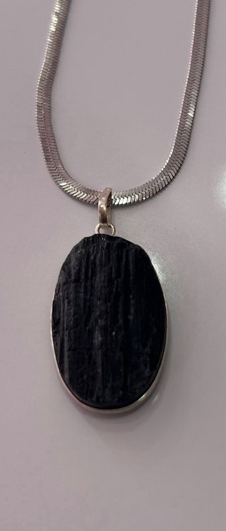 Colgante Turmalina Baño Plata