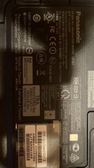 Panasonic CF-D1DW200FZ Tablet