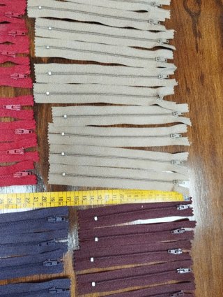 Lote de cremalleras de colores