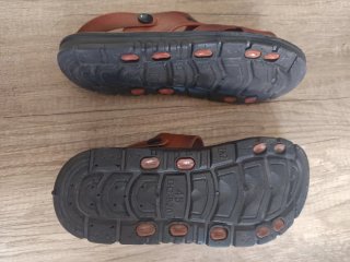 Sandalias IG FASHION Talla 44/45 Cuero Marrón.