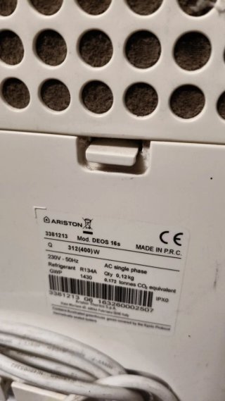 Deumidificatore Ariston Deos 16S
