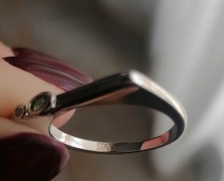 Anello Argento S925 Zirconi Verdi