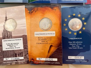 15 Lote Monedas Plata España 12€ 20€ 30€