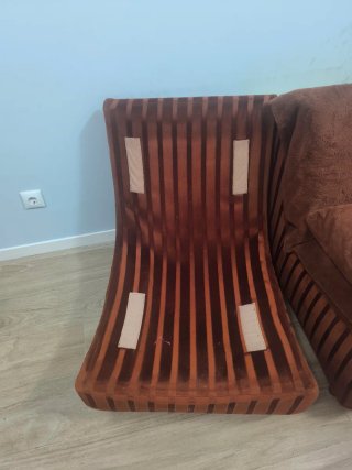 Sillón de estética marrón