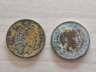 Monedas de 1 Peseta Franco 1953