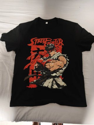 Camiseta Street Fighter Ryu Negra