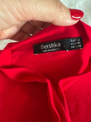 Camisa Bershka Roja Talla M/38