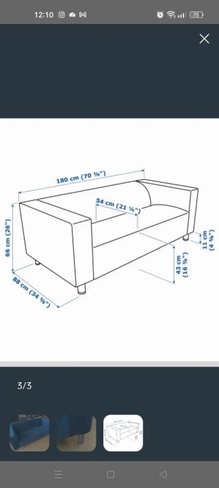 Sofá IKEA KLIPPAN Blanco