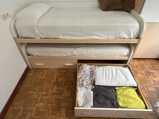Cama nido doble con 2 cajones + Colchón inferior