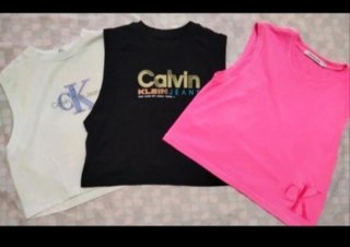 Conjunto 3 Camisetas sin Mangas Calvin Klein Mujer