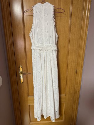 Vestido blanco largo bordado
