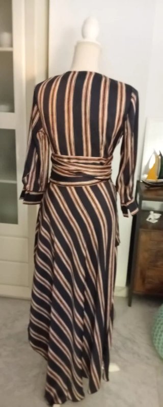Vestido asimétrico rayas talla 38