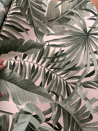 Papel pintado hojas tropicales
