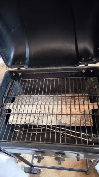 Barbacoa de gas negra