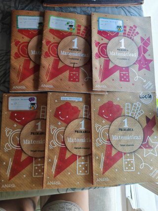 Matemáticas 1 primaria los 3 trimes y cuadernos