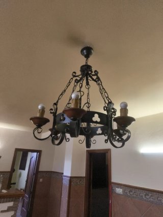 Lámpara de techo de hierro forjado