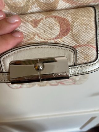 Bolso Coach Beige y Rosa