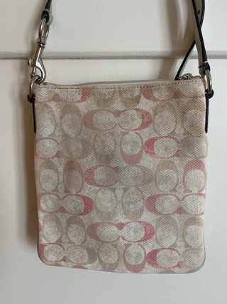 Bolso Coach Beige y Rosa