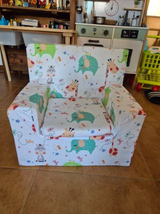 Sillón infantil estampado animales