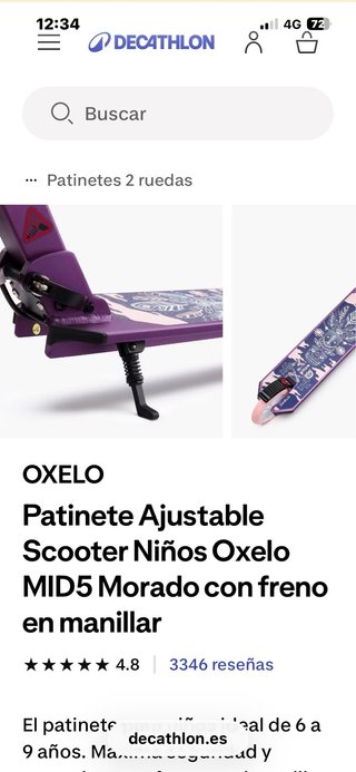 Patinete Plegable Morado