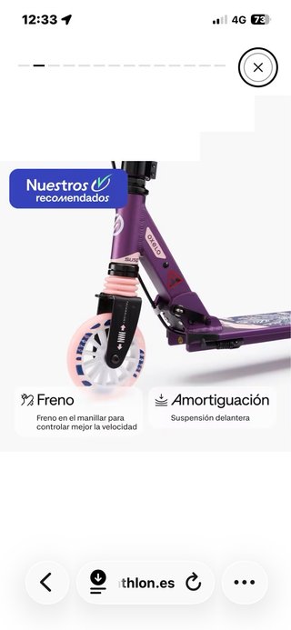 Patinete Plegable Morado