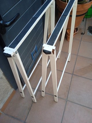 Caballetes de hierro plegables