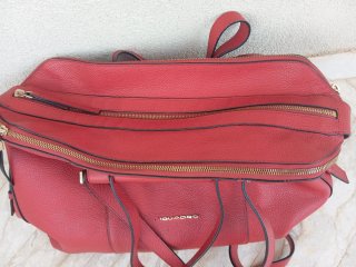 Borsa Piquadro Pelle Rossa Donna Grande tre scompa
