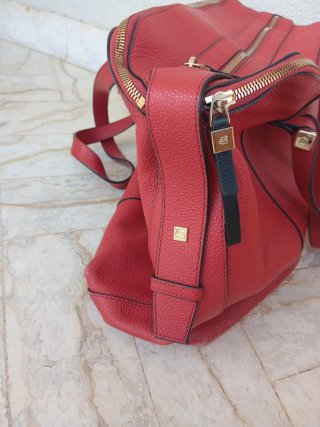 Borsa Piquadro Pelle Rossa Donna Grande tre scompa
