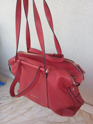 Borsa Piquadro Pelle Rossa Donna Grande tre scompa