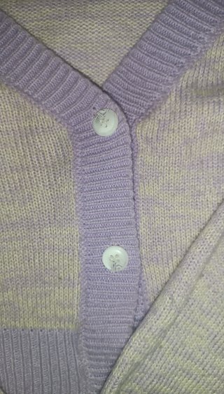 Chaqueta cropped SHEIN lila jaspeado Talla M