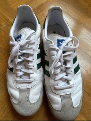 Zapatillas Adidas Samba Blancas y Verdes