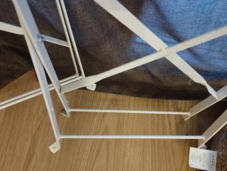 Sillas plegables de metal blancas (2 unidades)