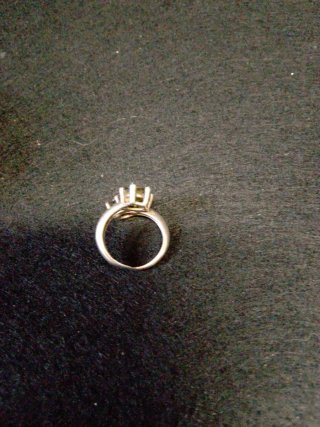 Anillo Plata Antigua Piedras Roja y amarilla