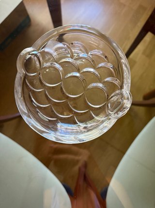 Plato decorativo centro de mesa de cristal