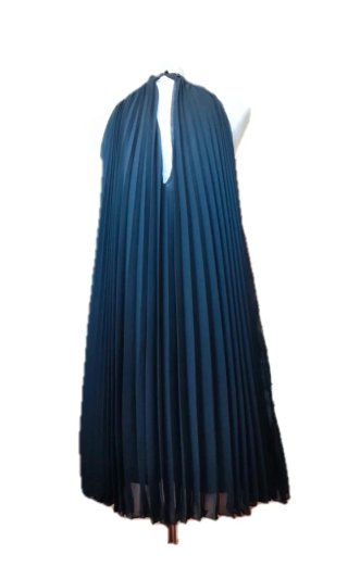 Abito donna nero con cinturino di strass
