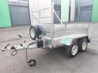 Remolque basculante 2 ejes con freno Inox