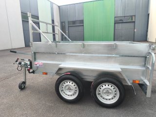 Remolque basculante 2 ejes con freno Inox
