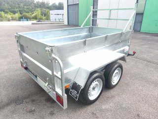 Remolque basculante 2 ejes con freno Inox