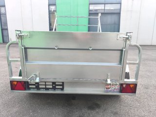 Remolque basculante 2 ejes con freno Inox