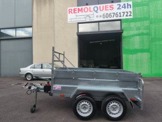 Remolque basculante 2 ejes con freno Inox