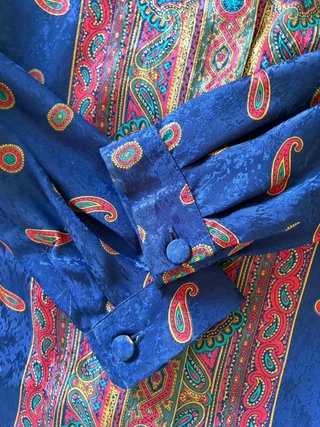 Camisa Demet Vintage Azul Multicolor